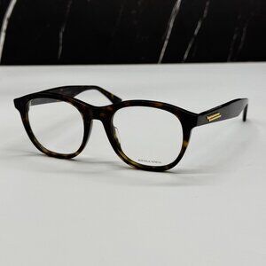 NEW BOTTEGA VENETA BV1130OA 002 HAVANA ROUND WOMEN EYEGLASSES